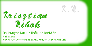 krisztian mihok business card